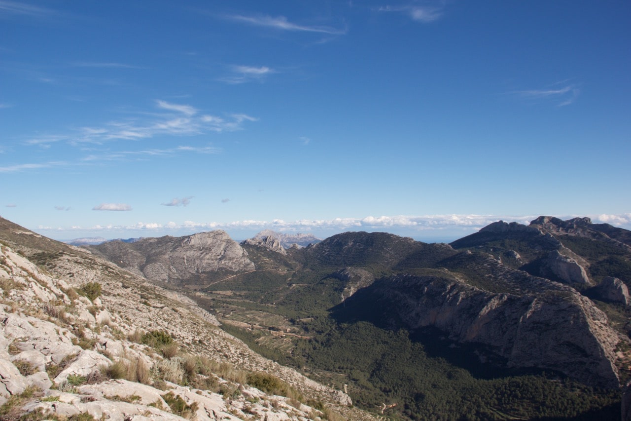Berge so weit das Auge reicht.