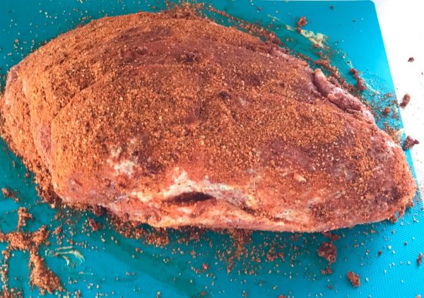 Schweinenacken für Pulled Pork mit Magic Dust Rub